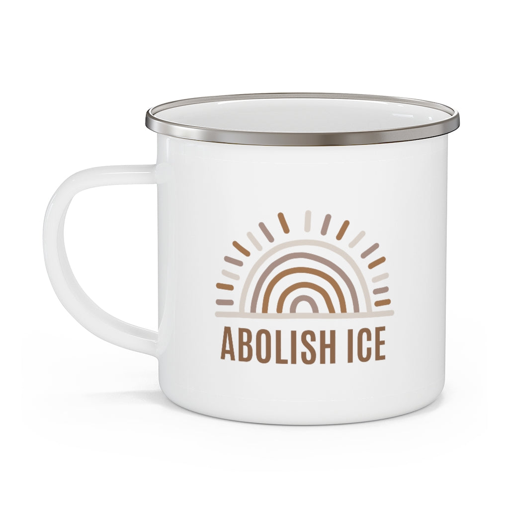 Abolish Ice Enamel Camping Mug