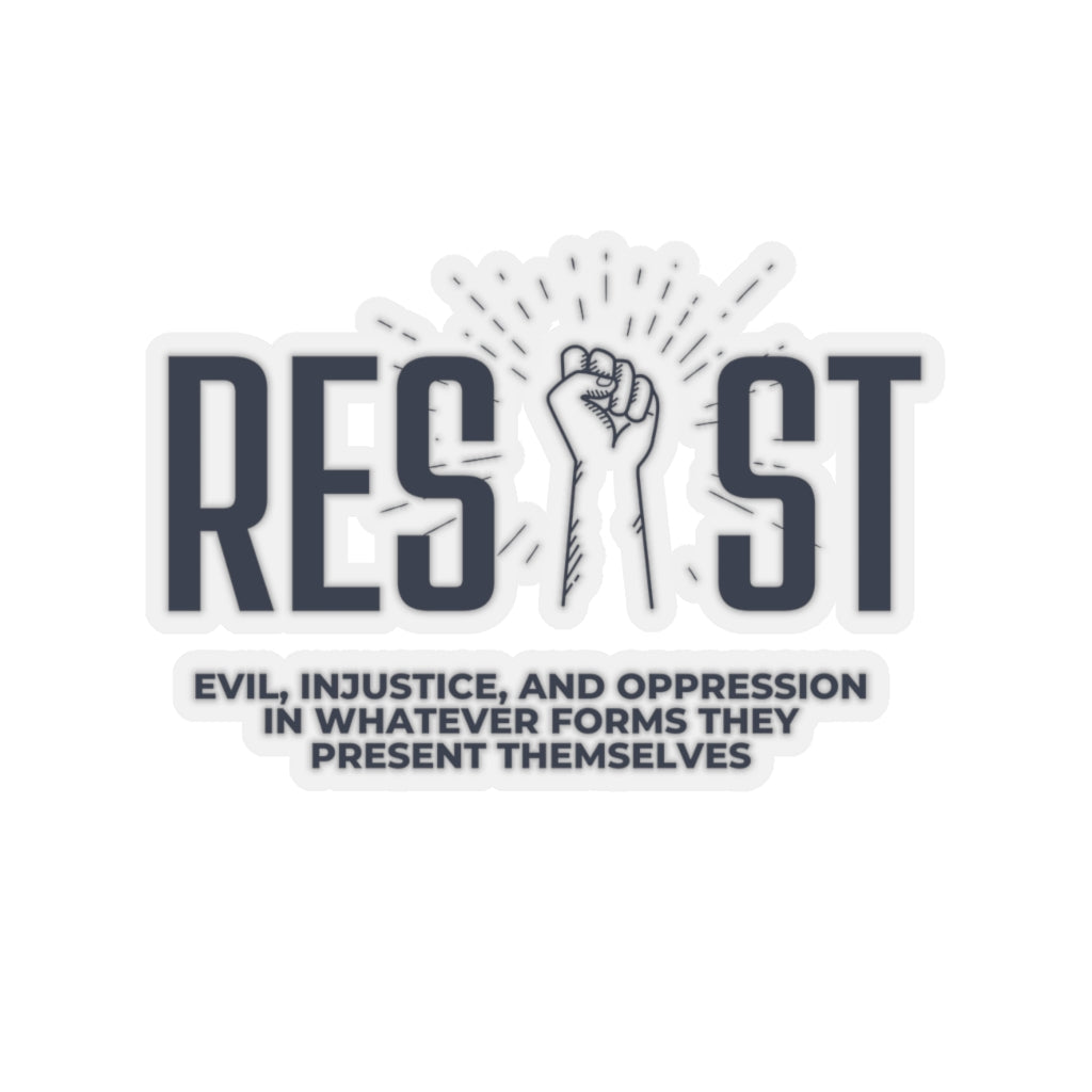 Resist evil (blue) Kiss-Cut Stickers