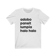 Load image into Gallery viewer, Favorite Filipino Foods Jersey Short Sleeve Tee
