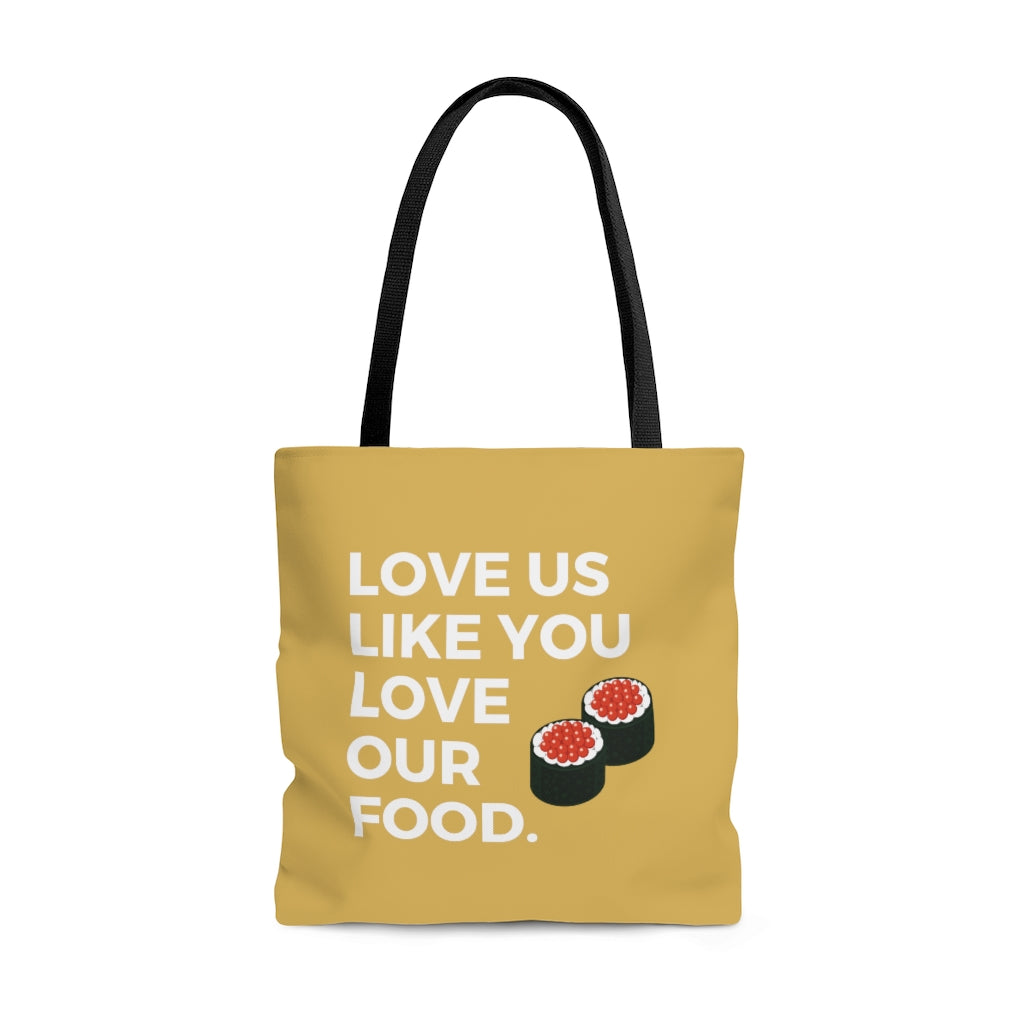 Love us love you love our food (sushi) / Tote Bag